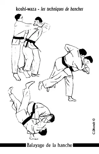 Harai goshi, balayage de la hanche